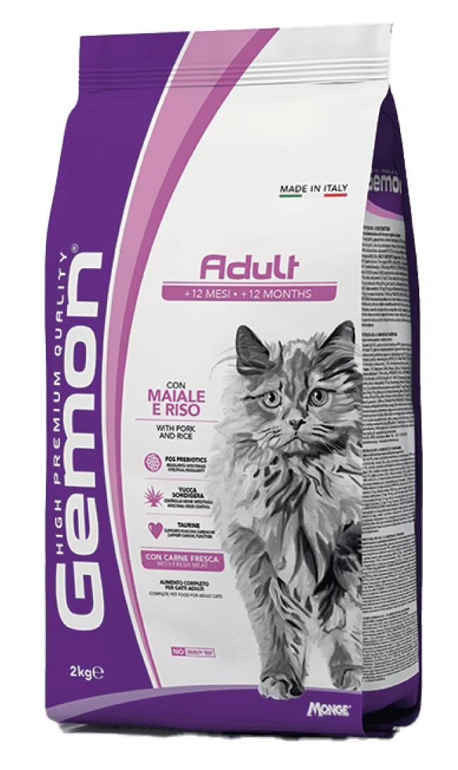 Cibo secco per gatti adulti maiale e riso