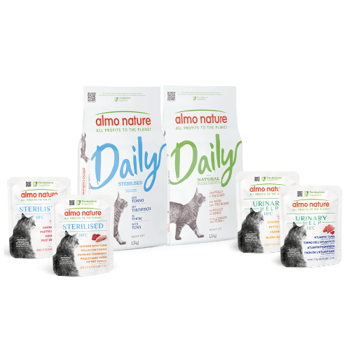 Confezioni Almo Nature Daily e Urinary per gatti