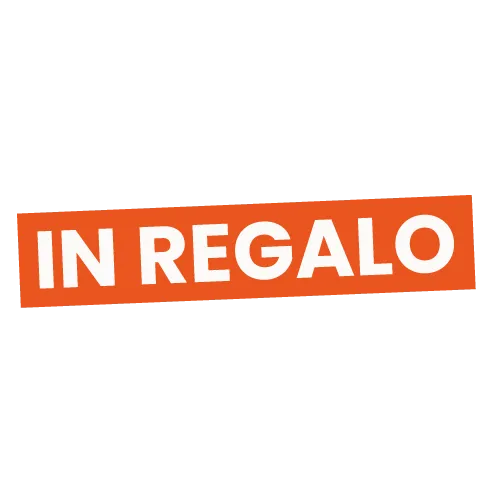 Banner arancione con scritta bianca In regalo