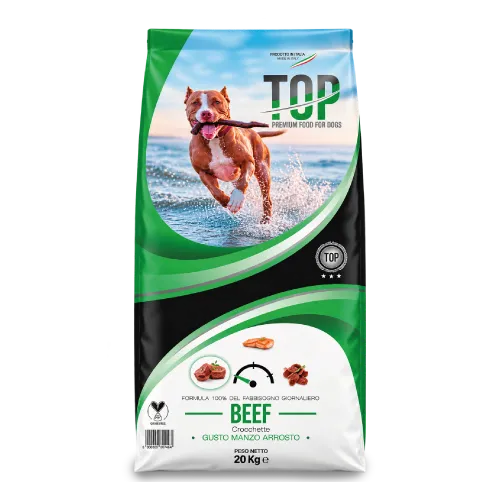 Sacco di crocchette TOP Beef per cani da 20 kg