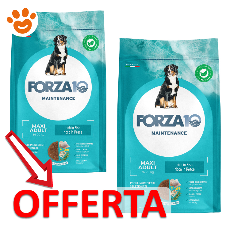 Offerta crocchette cane Forza10 Maxi Adult pesce