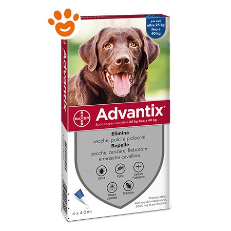 Bayer Advantix Spot-On per Cani da 25-40 kg