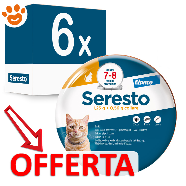 Confezione 6 collari Seresto per gatti offerta