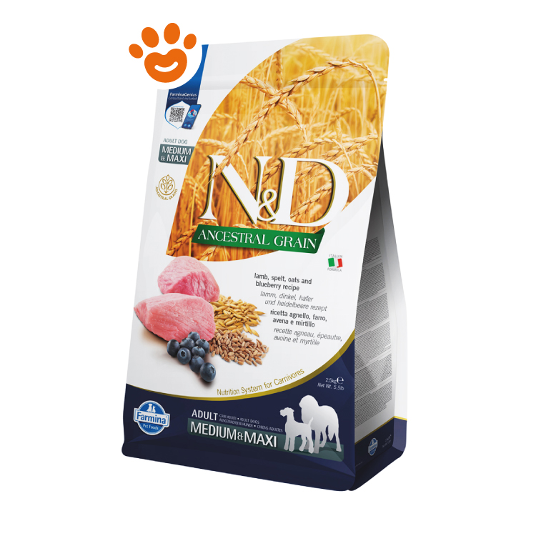 Sacco crocchette cane N&D Ancestral Grain