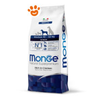 Sacco crocchette Monge Senior Medium ricco di pollo
