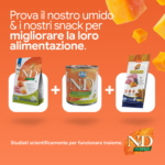 Linea N&D Pumpkin: secco, umido e snack