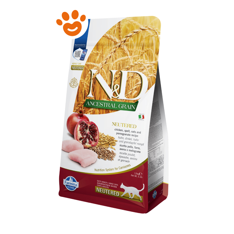 Sacco crocchette gatto N&D Ancestral Grain Neutered