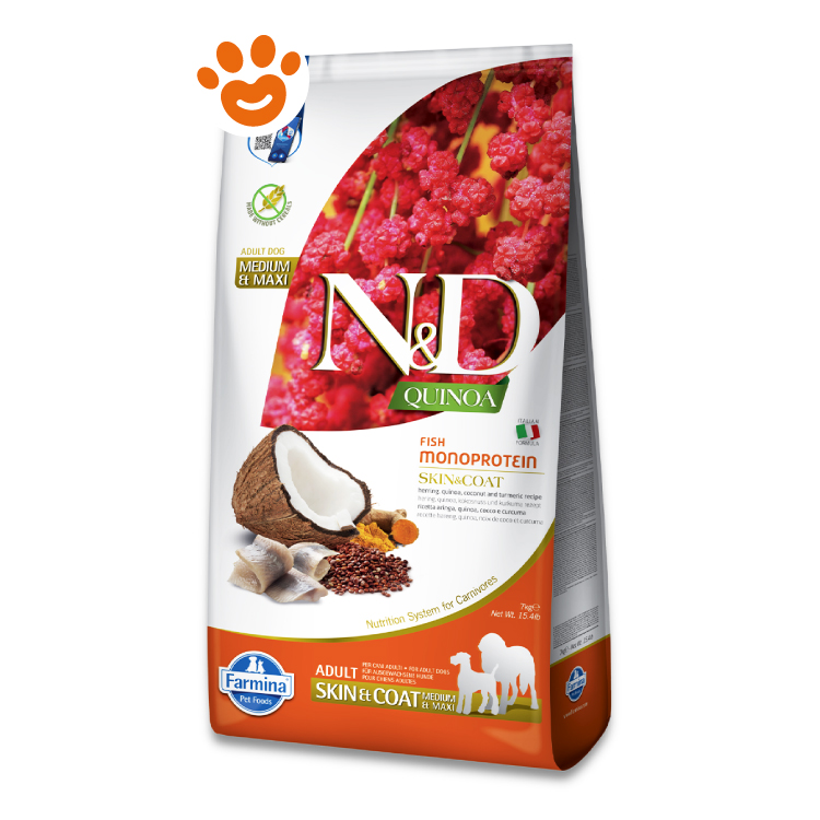 Sacco crocchette cane N&D Quinoa pesce