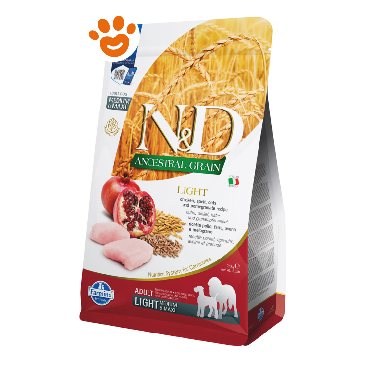 Sacco crocchette cane N&D Ancestral Grain Light