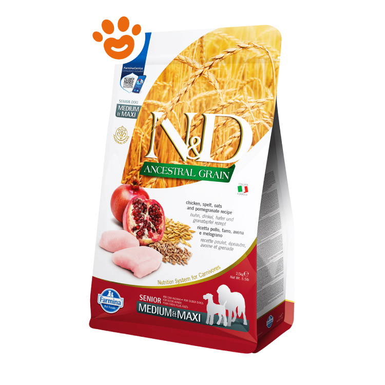Sacco crocchette cane N&D Ancestral Grain Senior