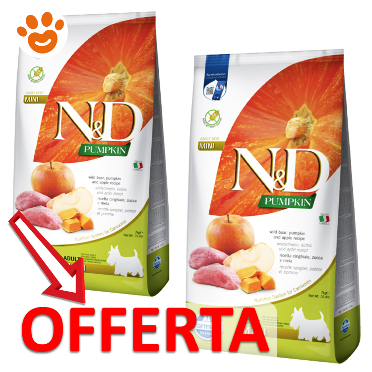 Offerta crocchette N&D Pumpkin per cani mini