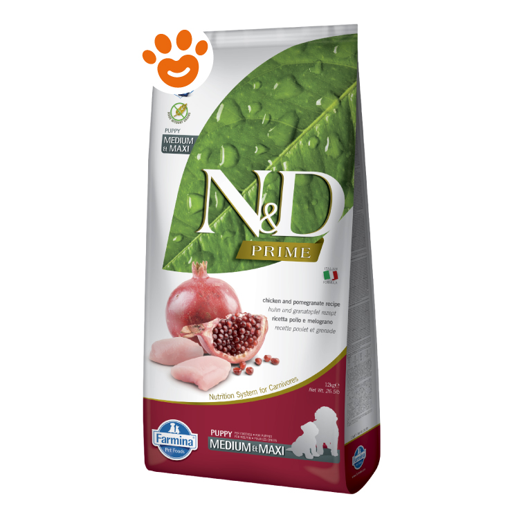 Sacco crocchette N&D Prime Puppy pollo melograno