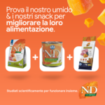 Linea N&D Pumpkin: umido e snack per animali