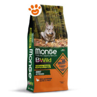 Sacco crocchette Monge BWild Grain Free anatra