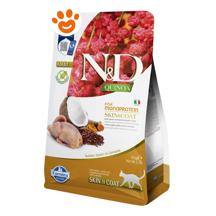 Sacco crocchette gatto N&D Quinoa Fish Skin&Coat