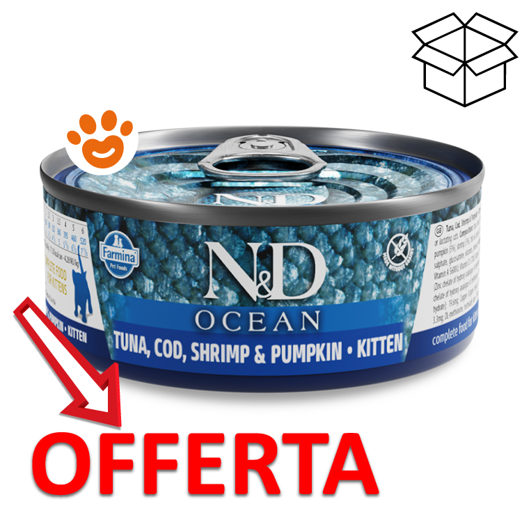 Scatoletta N&D Ocean kitten in offerta