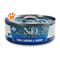 Scatoletta N&D Ocean tonno sardina gamberetti