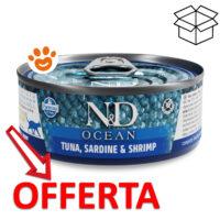Scatoletta N&D Ocean tonno sardine gamberi offerta