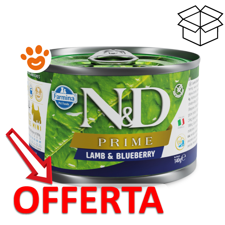 Scatoletta Farmina N&D Prime agnello e mirtillo