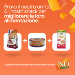 Linea N&D Pumpkin umido e snack per animali