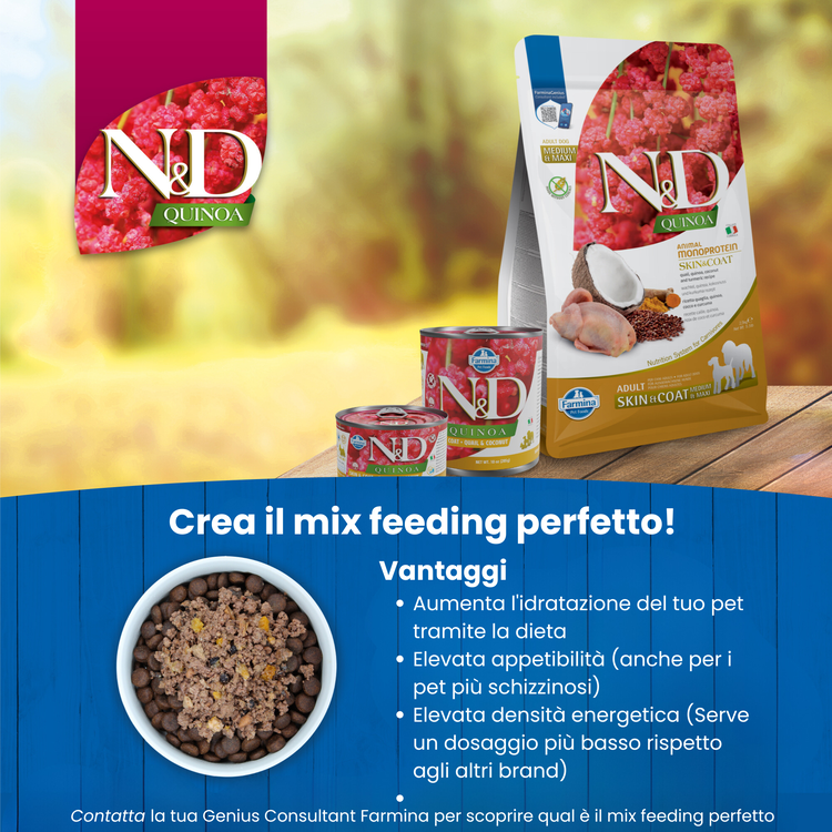 Cibo per cani N&D Quinoa Skin&Coat