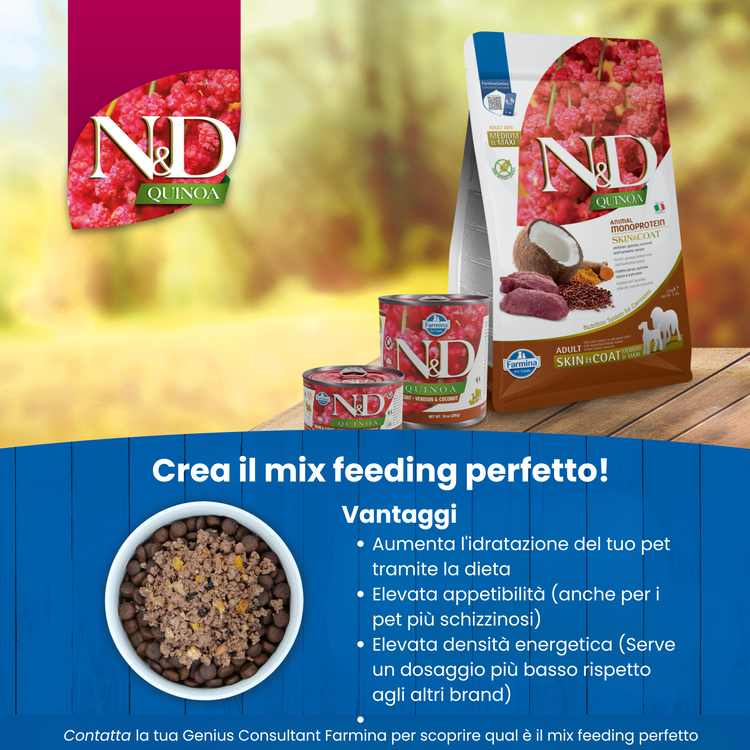 Crocchette e lattine N&D Quinoa per cani