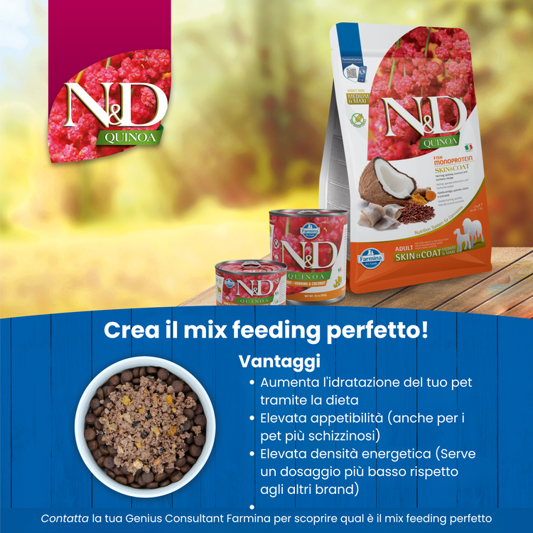 Crocchette e cibo umido N&D Quinoa per cani