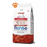 Monge Dog Natural Superpremium Puppy e Junior Monoprotein Mini Agnello con Riso