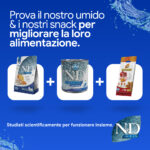 Linea alimenti umidi, secchi e snack per animali