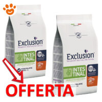 Due sacchi di cibo Exclusion Intestinal per cani in offerta