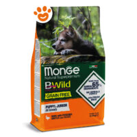 Sacco crocchette Monge BWild Puppy anatra e patate