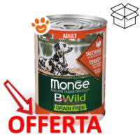 Lattina cibo per cani Monge BWild tacchino
