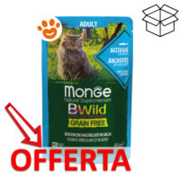 Offerta cibo gatto Monge BWild acciughe