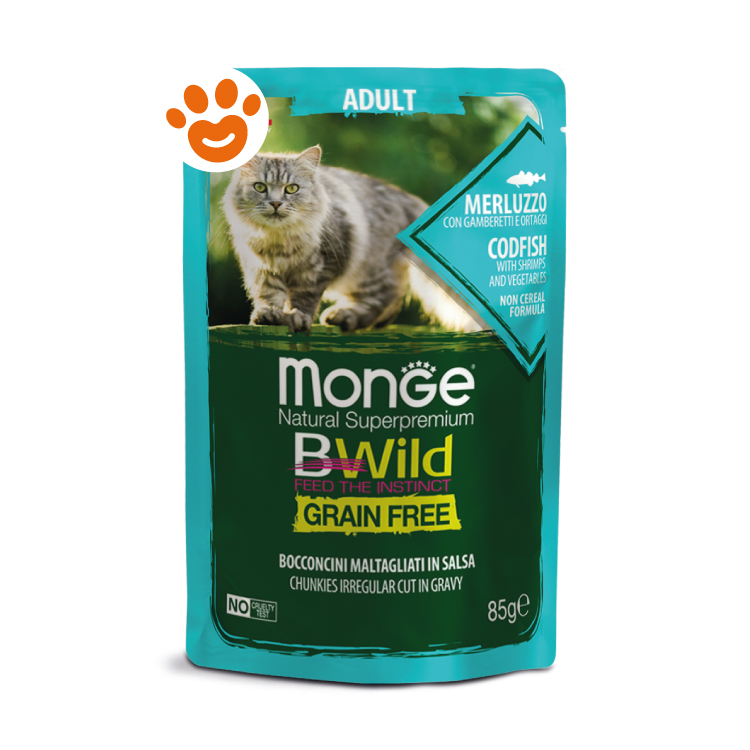 Busta cibo gatto Monge BWild Grain Free