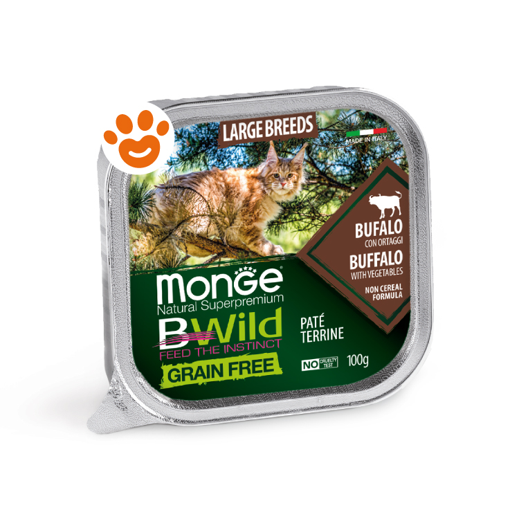 Vaschetta Monge BWild gatto grain free bufalo