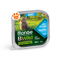 Vaschetta paté gatto Monge BWild acciughe