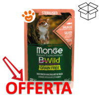 Bustina Monge BWild Grain Free salmone gatti sterilizzati