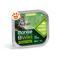 Vaschetta cibo per gatti Monge BWild cinghiale