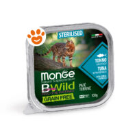 Vaschetta cibo gatto Monge BWild tonno sterilised