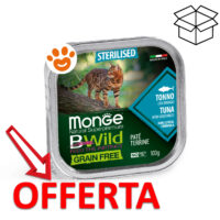 Vaschetta Monge Bwild Grain Free tonno gatti