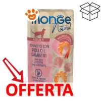 Busta Monge Natural gatto tonnetto pollo gamberi offerta