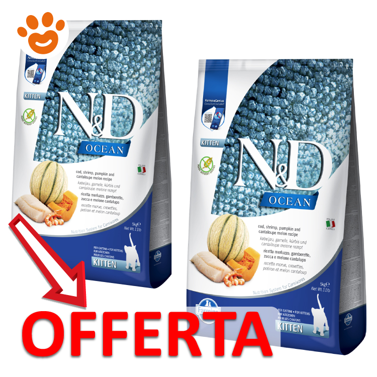 Offerta crocchette N&D Ocean Kitten per gatti