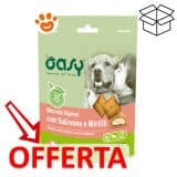 Biscotti per cani Oasy salmone mirtilli in offerta