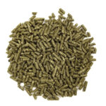 Pellet verdi di mangime per animali