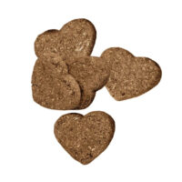 Dischetti a cuore in fibra naturale compressa
