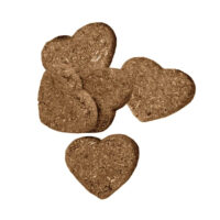 Cuori in fibra naturale compressa marrone
