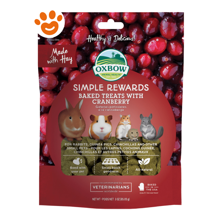 Confezione snack Oxbow ai mirtilli rossi per piccoli animali