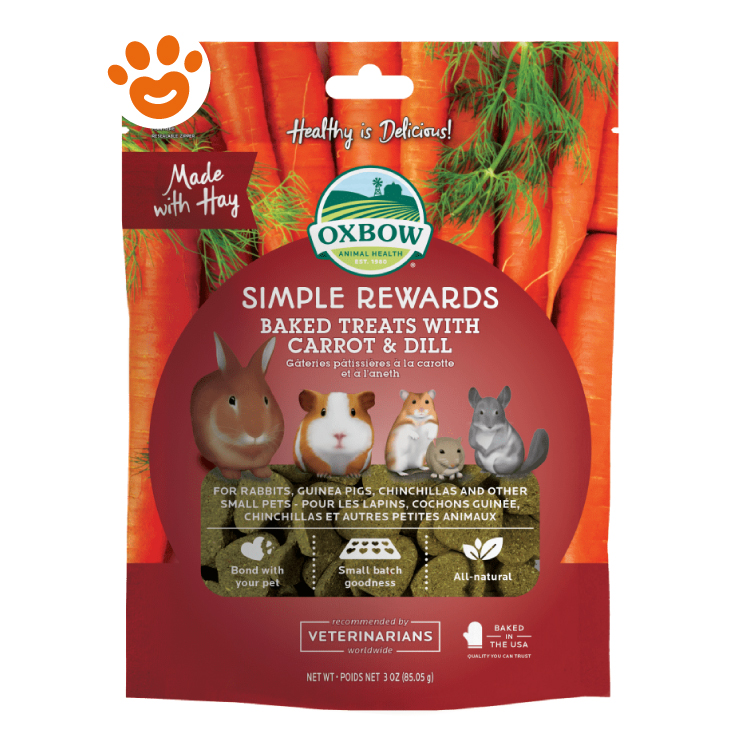 Snack Oxbow carota e aneto per piccoli animali