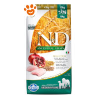 Sacco crocchette cane N&D Ancestral Grain 15kg