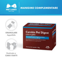 Integratore granulare Carobin Pet Digest per cani e gatti